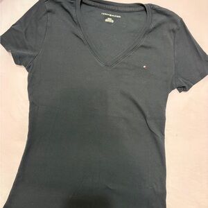 Tommy Hilfiger Women's Navy V-Neck Top